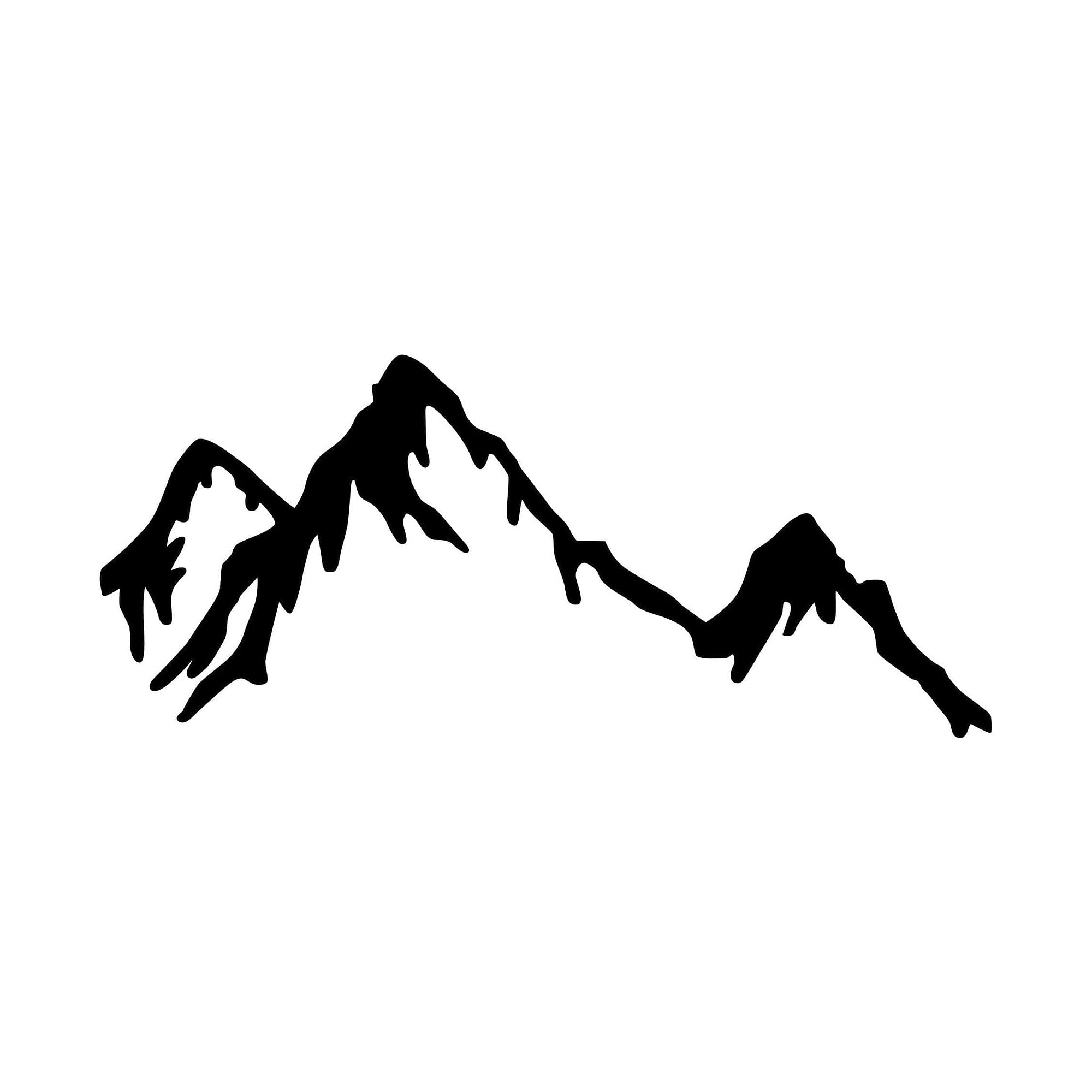 Decoratiune perete MOUNTAIN, negru, metal, 70x45 cm