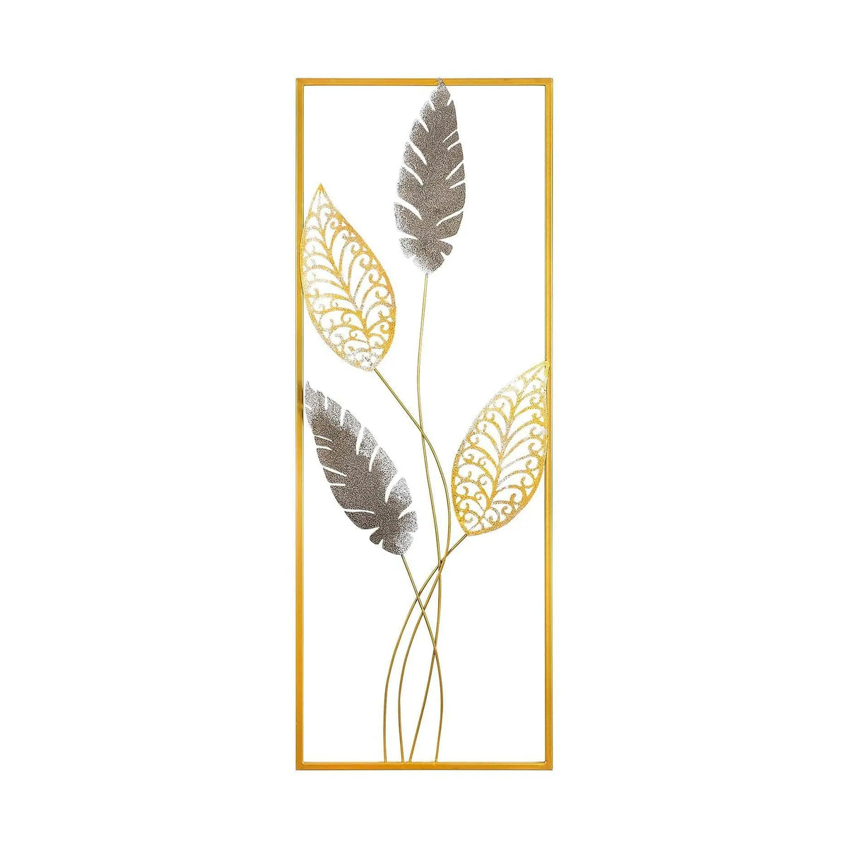 Decoratiune perete TIMEYI, auriu, metal, 32x5x90 cm