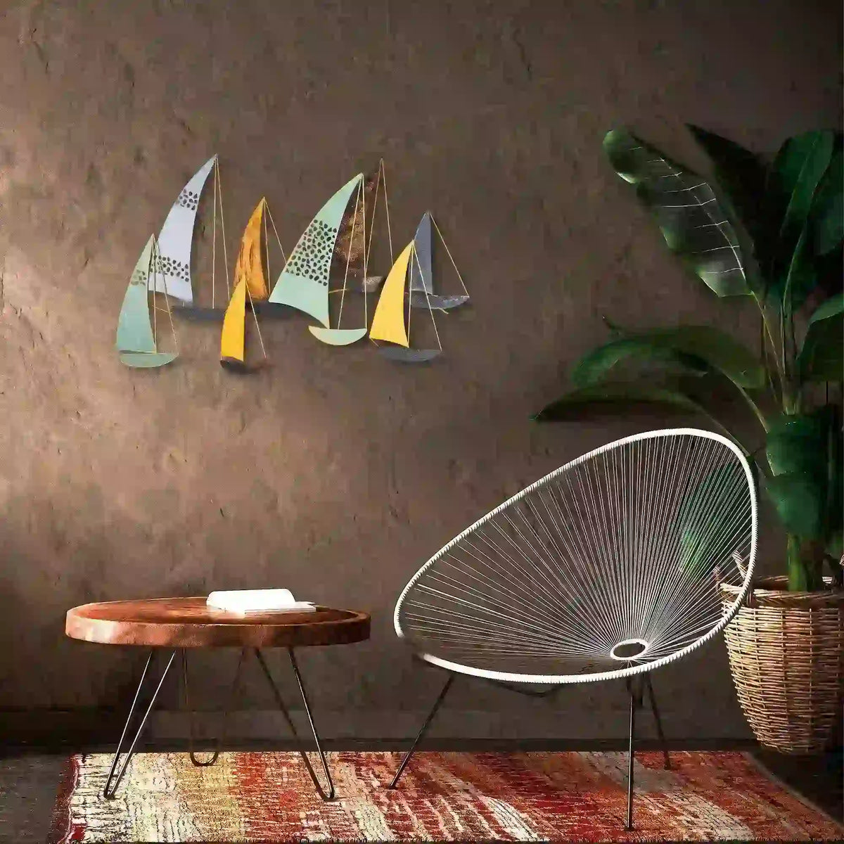 Decoratiune perete YAVUZ, multicolor, metal, 111x8x70 cm