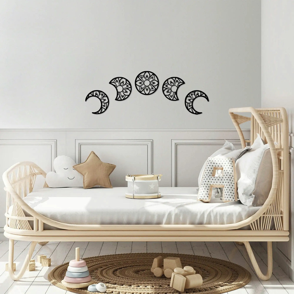 Decoratiuni perete 899SKL2516, negru, metal, 70x24 cm