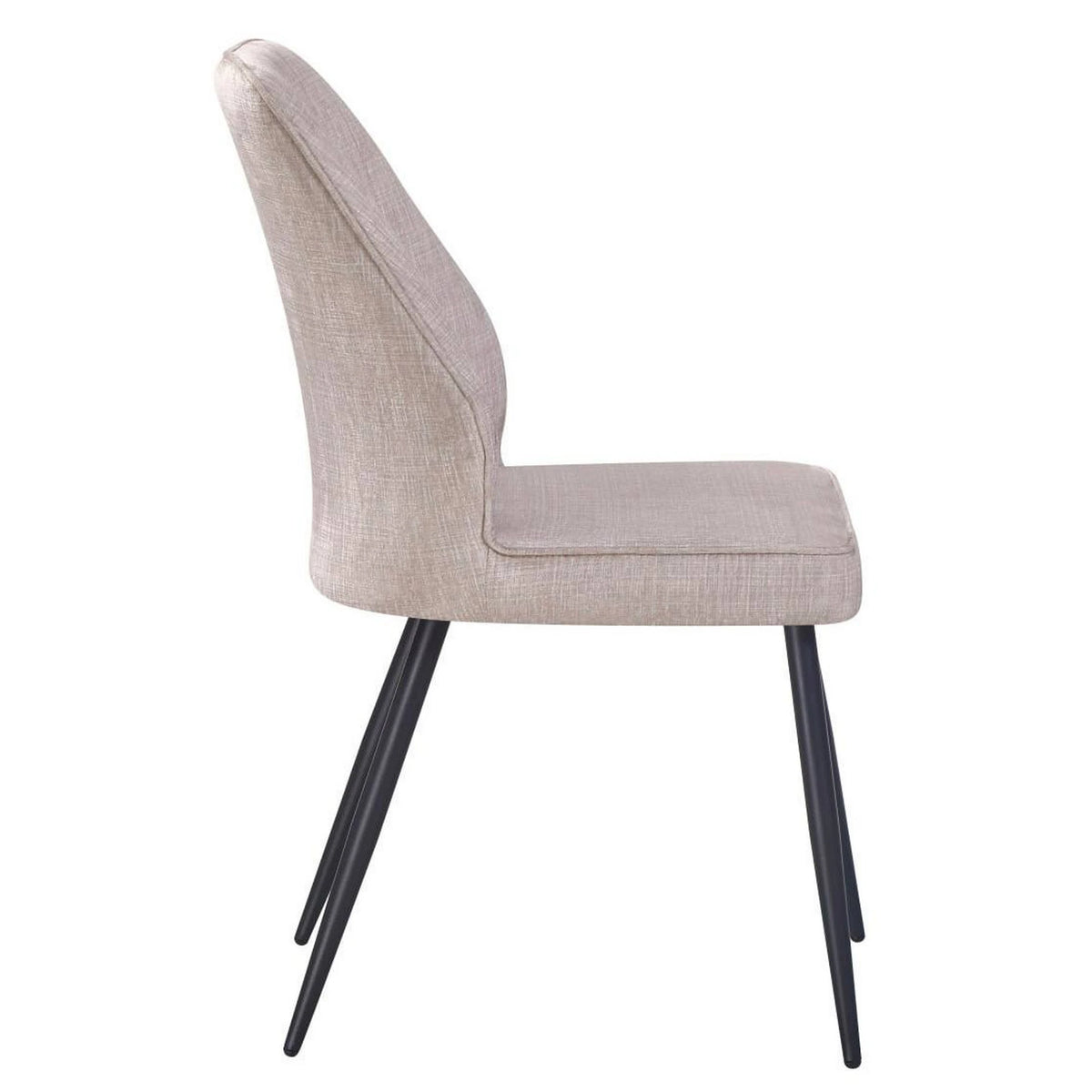 Scaun DEX, bej/negru, stofa catifelata/metal, 61x49x86 cm