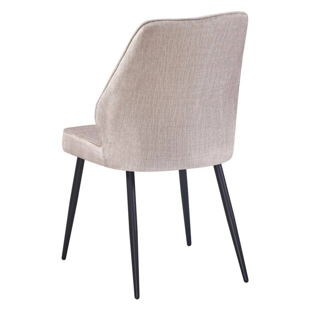 Scaun DEX, bej/negru, stofa catifelata/metal, 61x49x86 cm