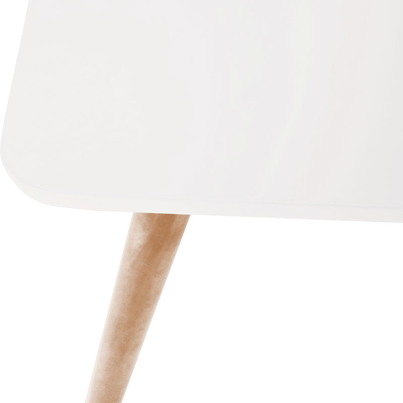 Masă dining, alb/fag, 120x80 cm, DIDIER 4 NEW
