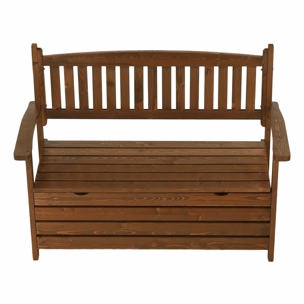 Banca gradina DILKA, lemn, stejar inchis, 124x58x88 cm