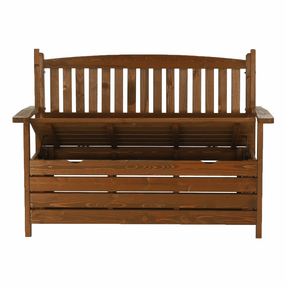 Banca gradina DILKA, lemn, stejar inchis, 124x58x88 cm