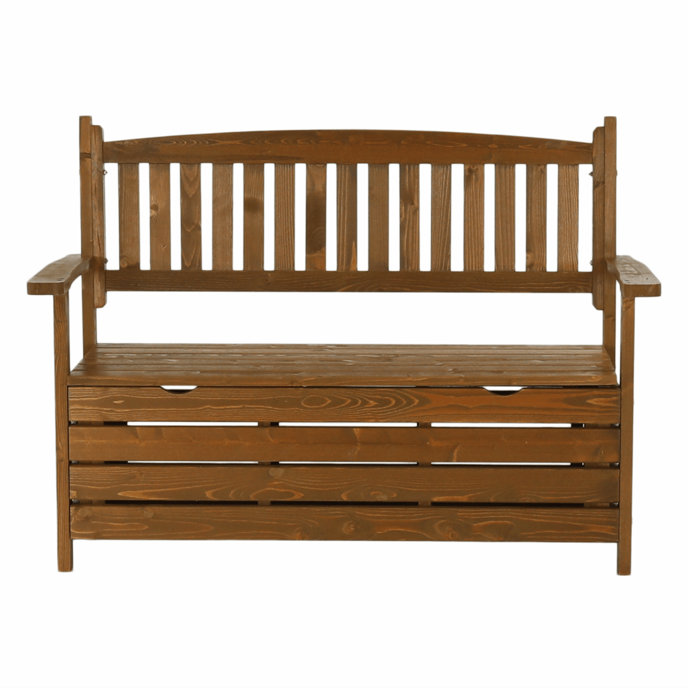 Banca gradina DILKA, lemn, stejar inchis, 124x58x88 cm