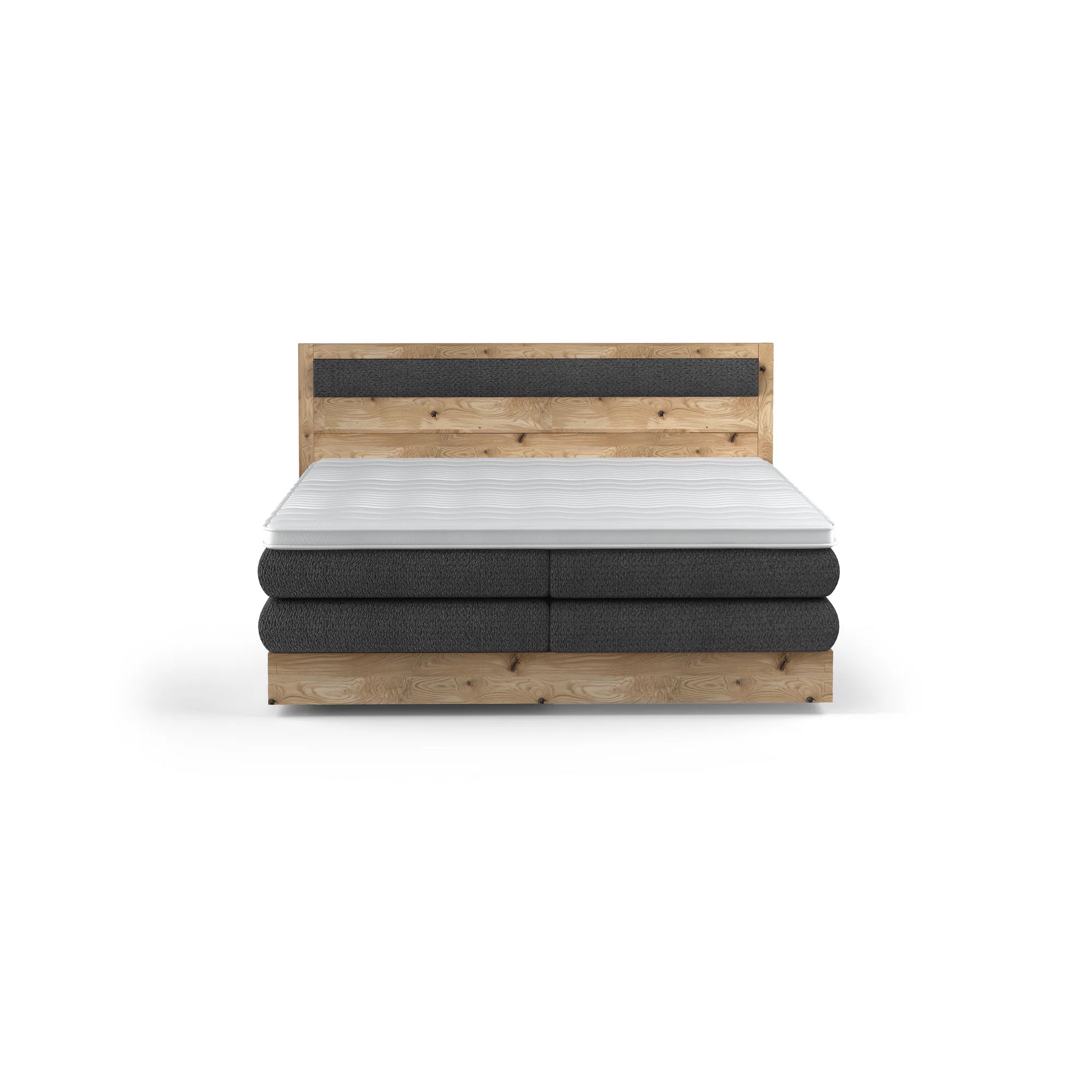 Pat boxspring DIORI 160x200, personalizabil materiale gama Premium, cu saltea, topper si lada pentru depozitare