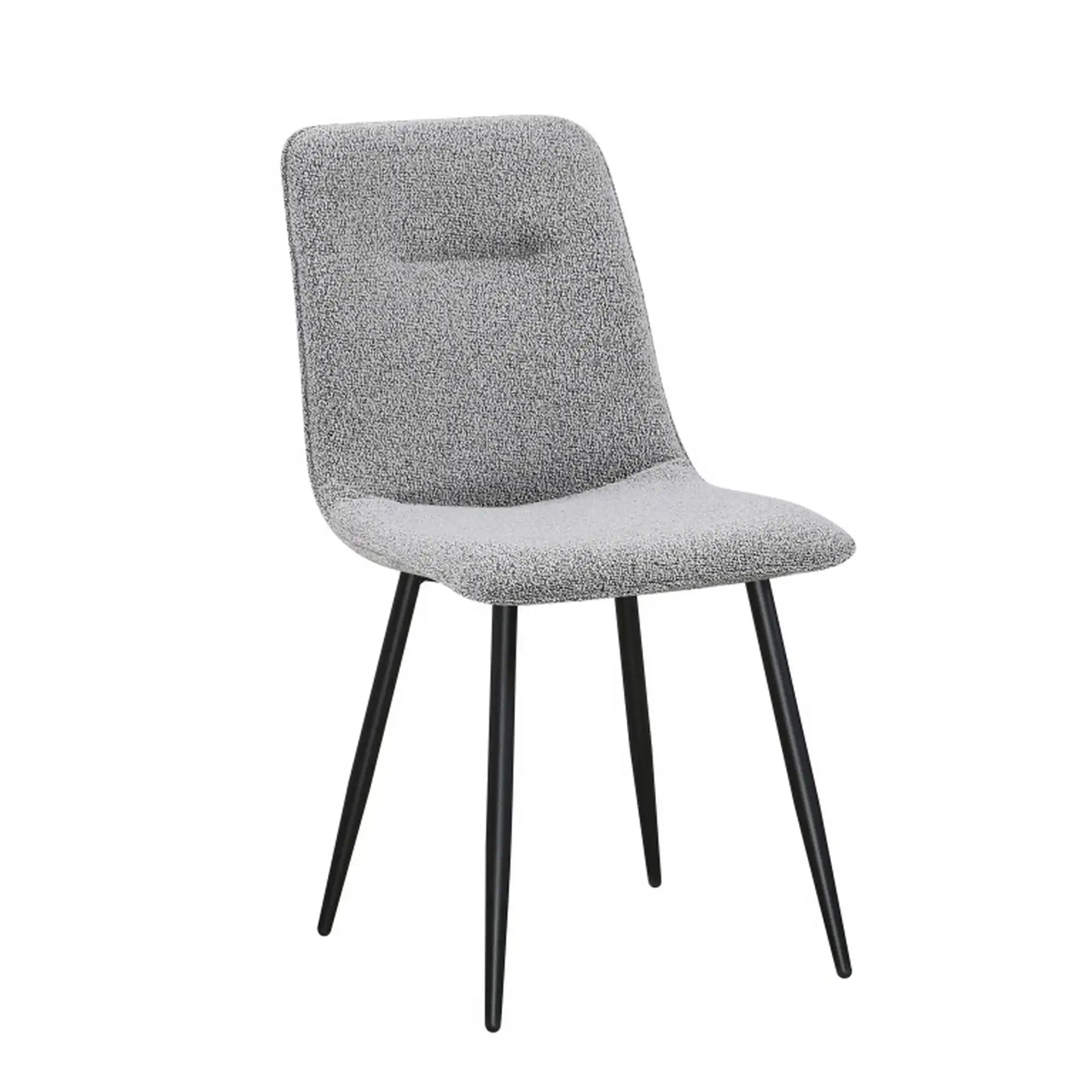 Scaun DOT, gri/negru, stofa buclata/metal, 45x57x89 cm