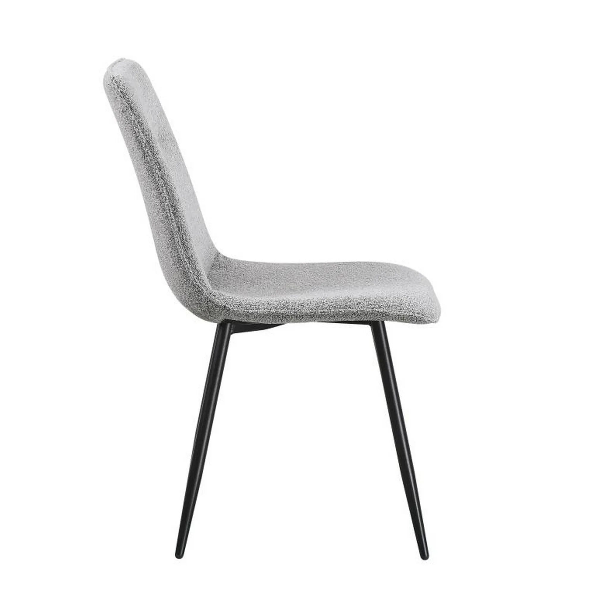 Scaun DOT, gri/negru, stofa buclata/metal, 45x57x89 cm