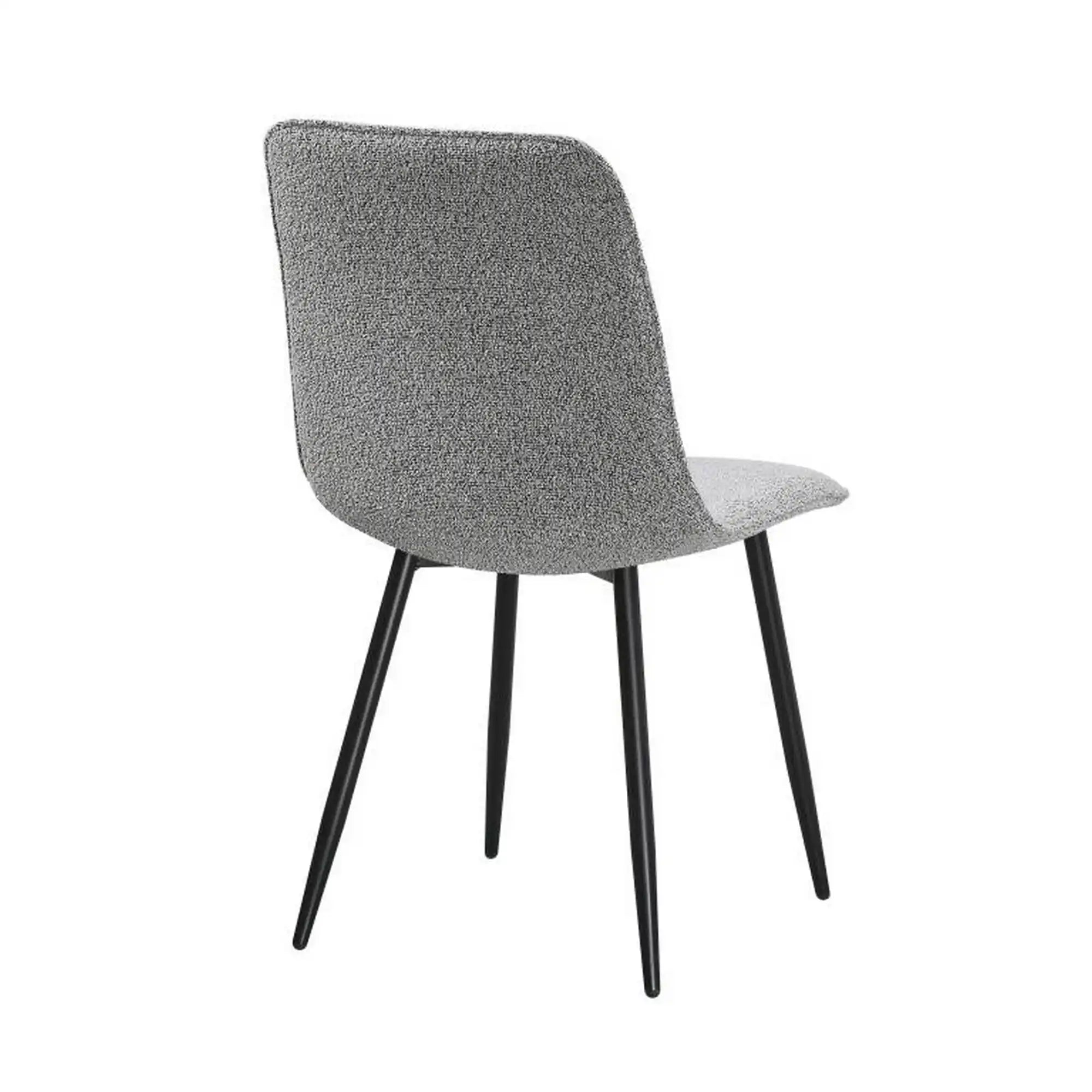 Scaun DOT, gri/negru, stofa buclata/metal, 45x57x89 cm