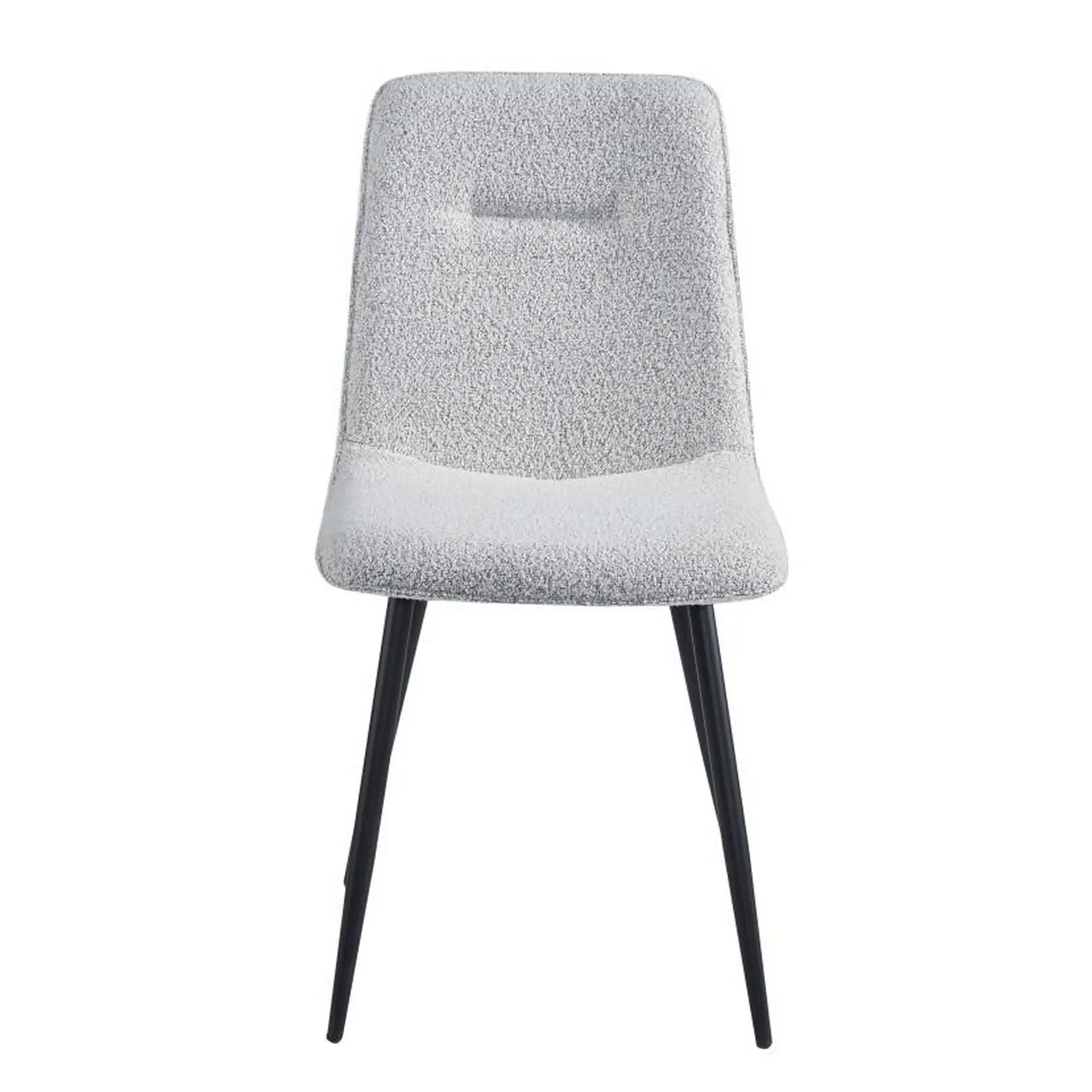 Scaun DOT, gri deschis/negru, stofa buclata/metal, 45x57x89 cm