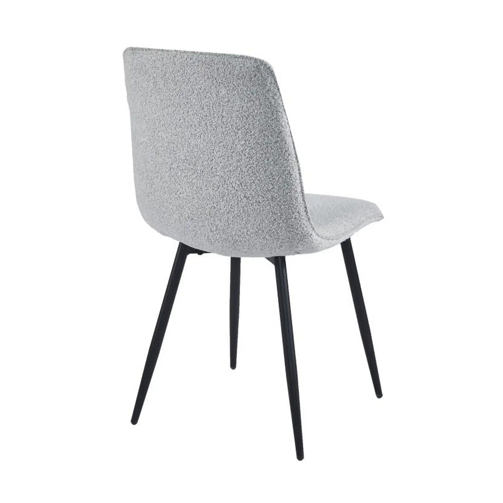 Scaun DOT, gri deschis/negru, stofa buclata/metal, 45x57x89 cm