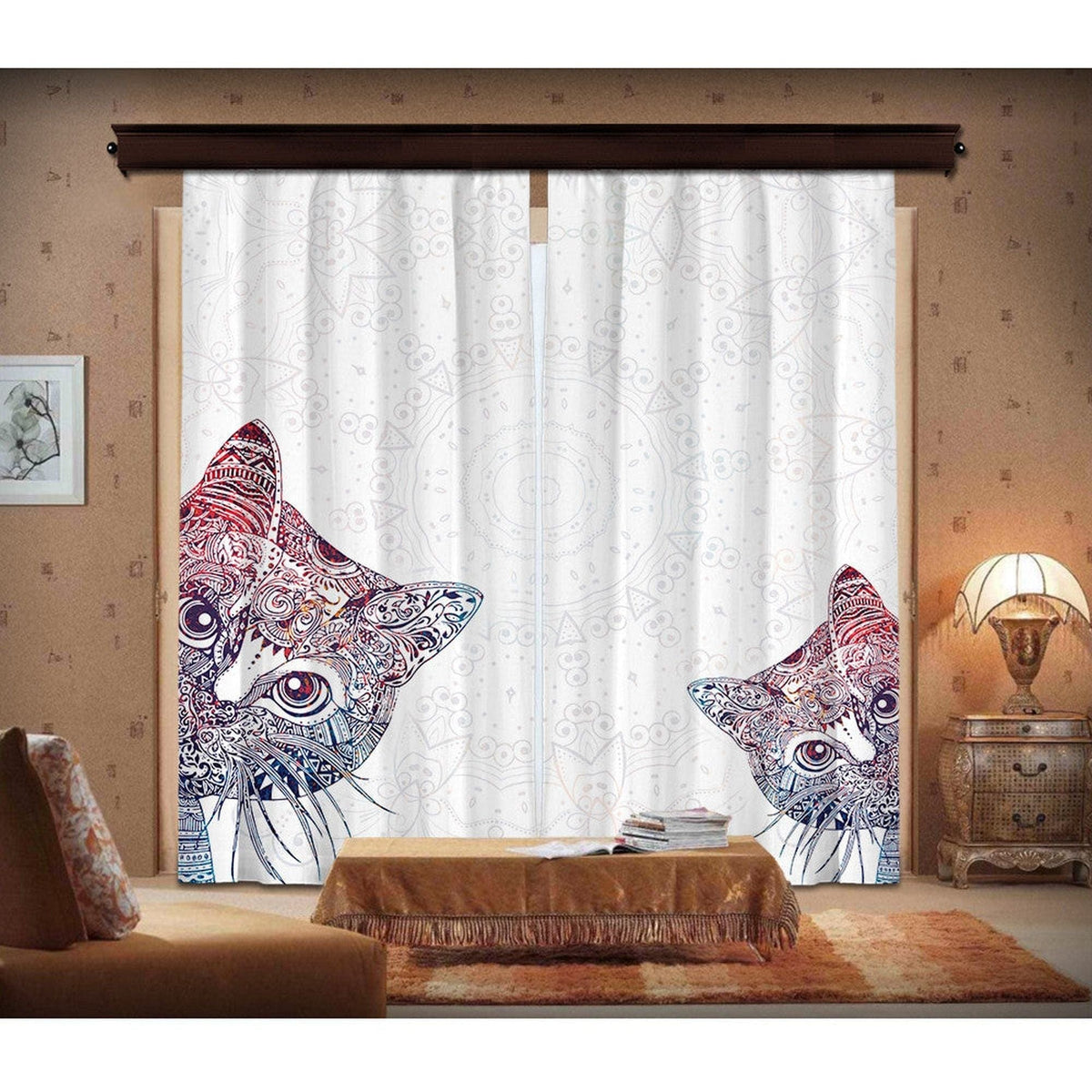 Draperie 72-0007-FP05, multicolor, poliester, 140x260 cm