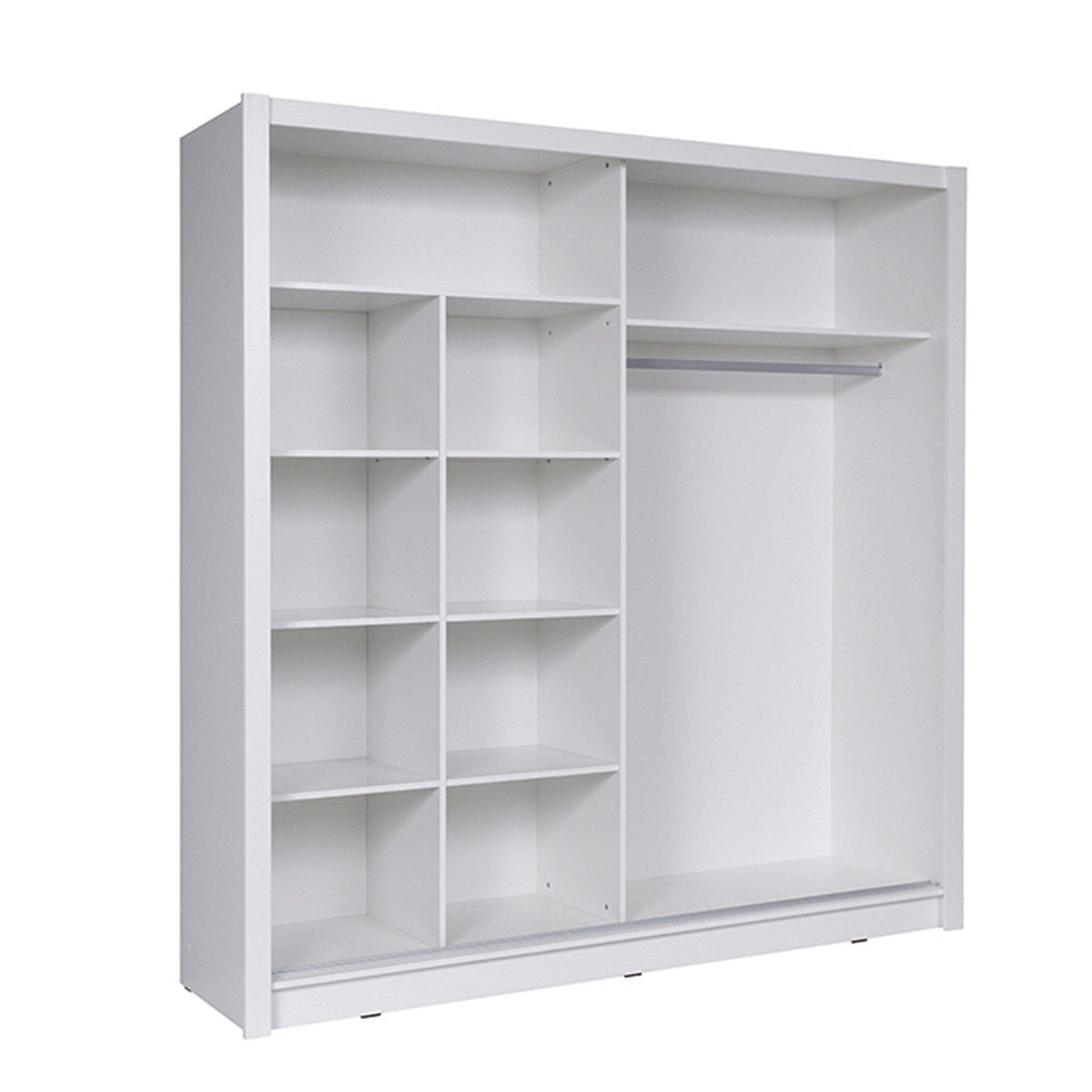 Dressing BIRGAMO TYP 1, alb, DTD laminat, cu 2 usi, 205x63x215 cm