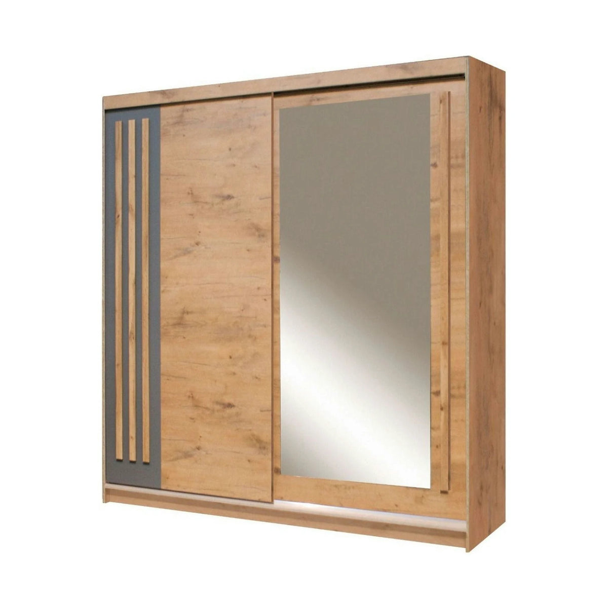 Dressing EFFECT, stejar lancelot, PAL melaminat, cu 2 usi, 200x59x216 cm