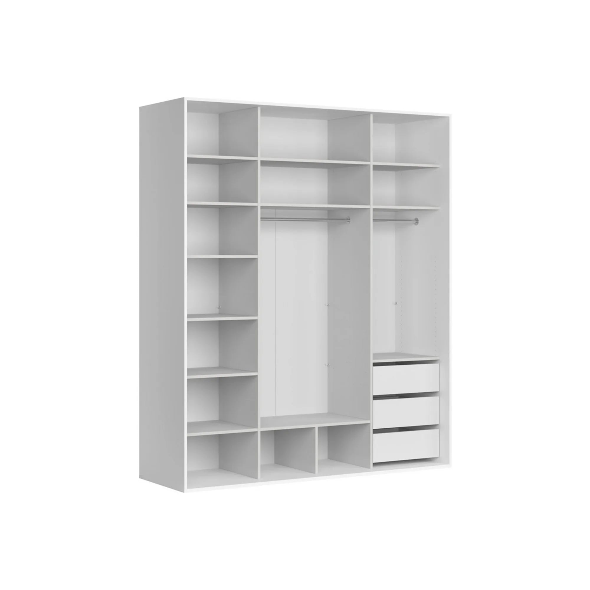 Dressing FLEX, alb/casmir, PAL, cu 2 usi, 200x66x240 cm