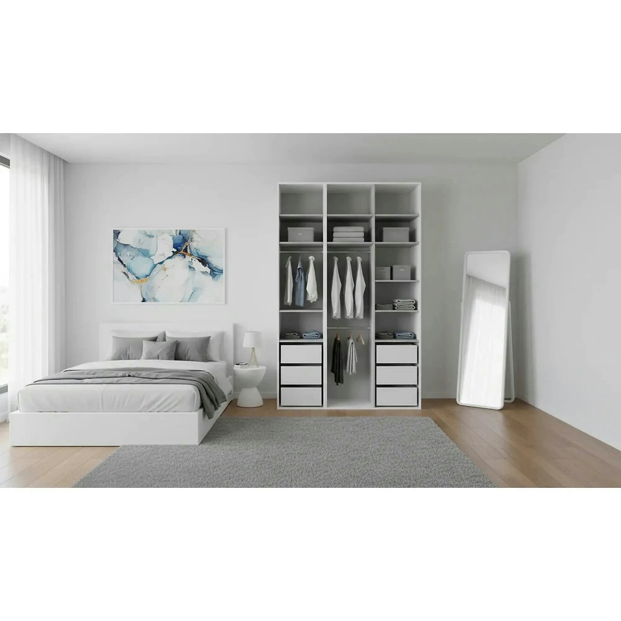 Dressing FLEX, alb, PAL, 150x66x240 cm