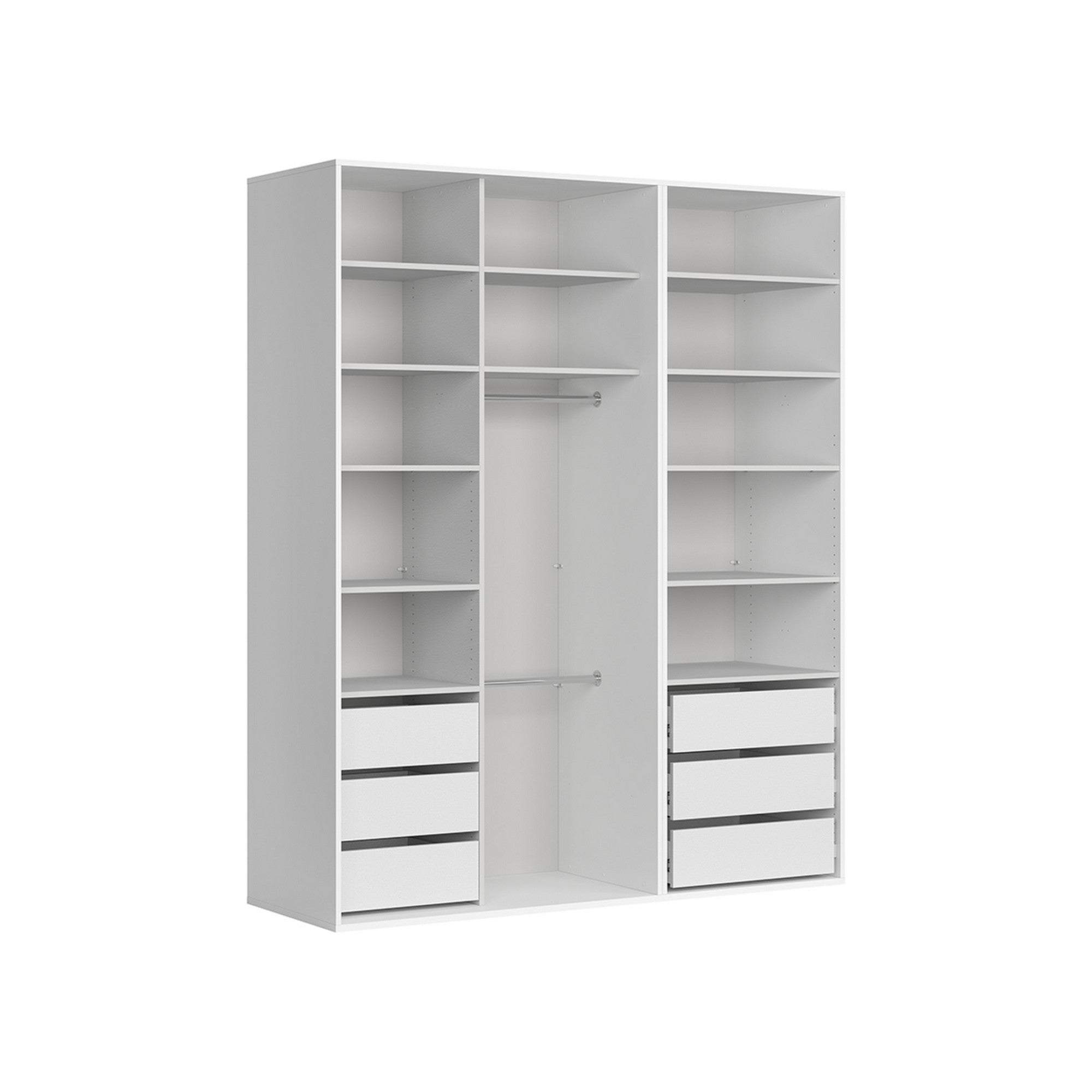 Dressing FLEX, alb, PAL, 195x66x240 cm