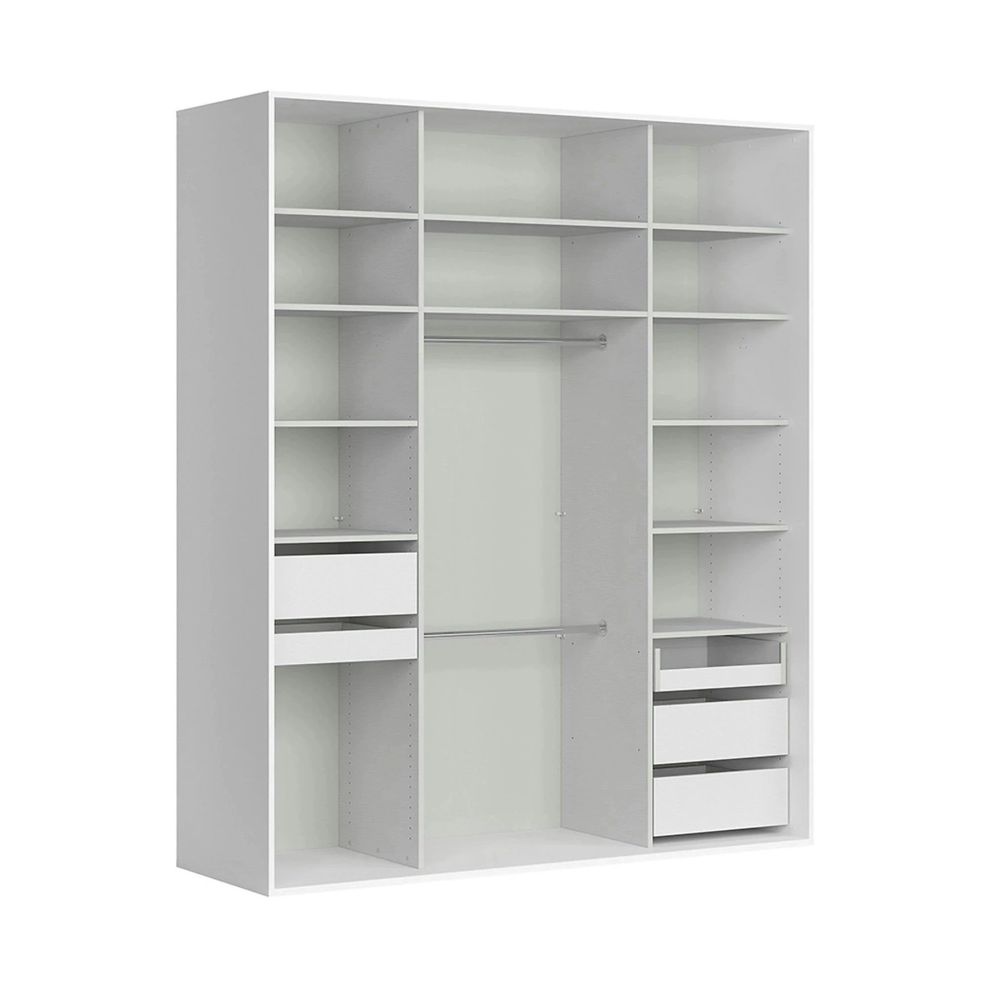 Dressing FLEX, alb, PAL, 201x66x240 cm