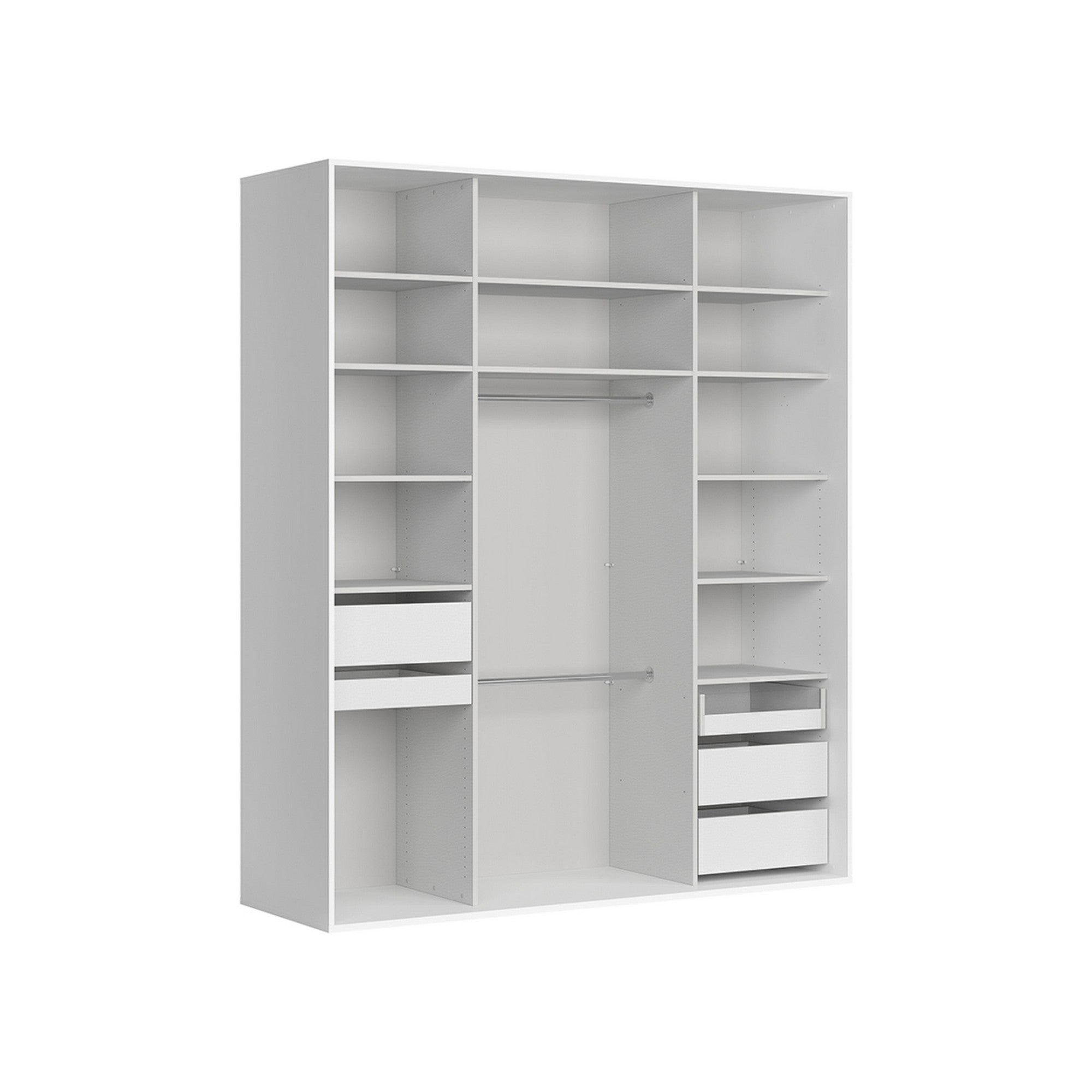 Dressing FLEX, alb, PAL, 201x66x240 cm