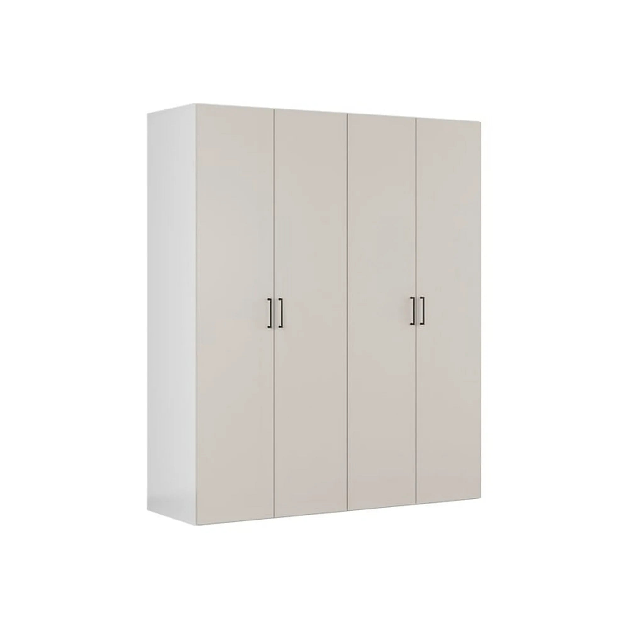 Dressing FLEX, casmir/alb, PAL, cu 4 usi, 200x66x240 cm