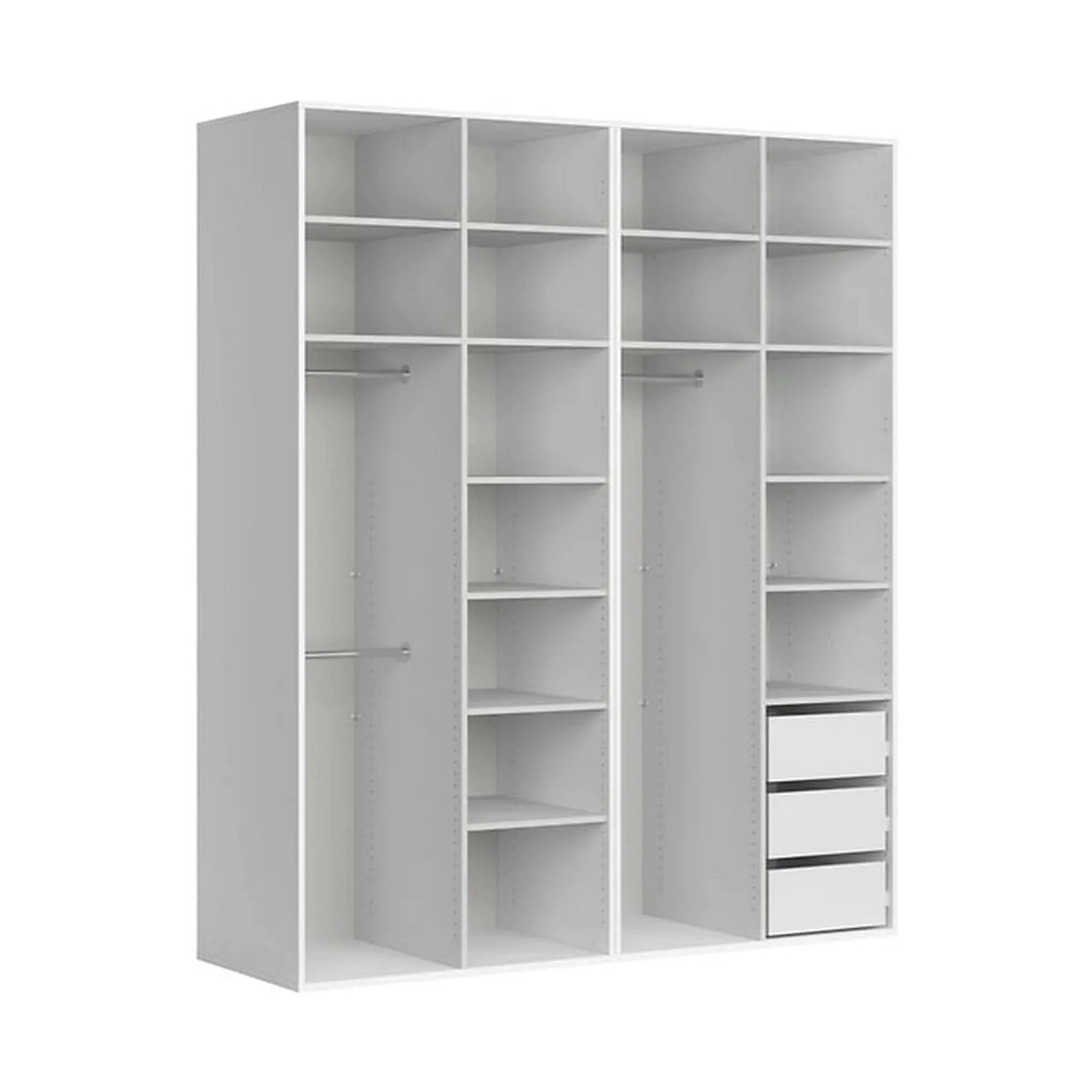 Dressing FLEX, casmir, PAL, cu 4 usi, 200x66x240 cm