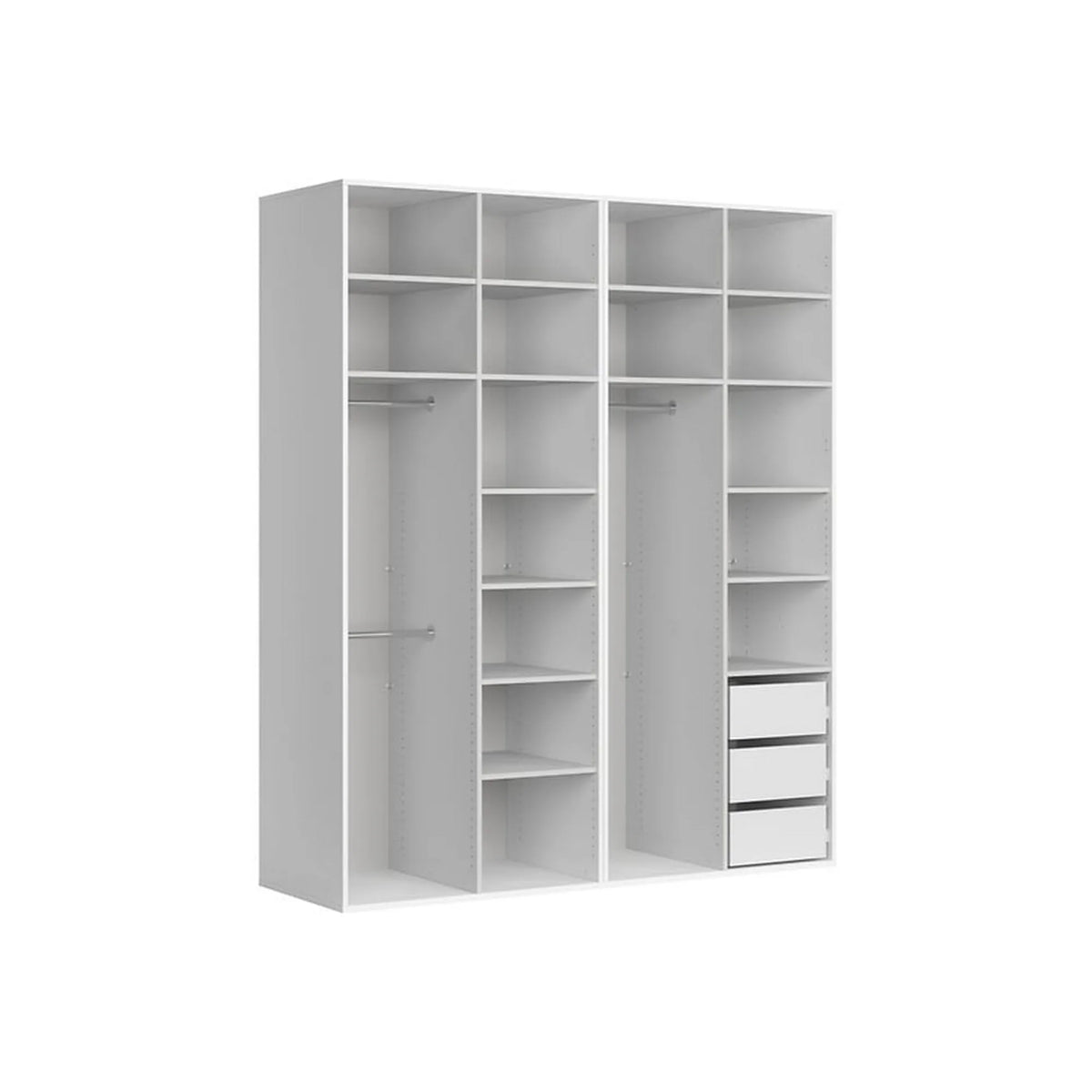 Dressing FLEX, casmir, PAL, cu 4 usi, 200x66x240 cm