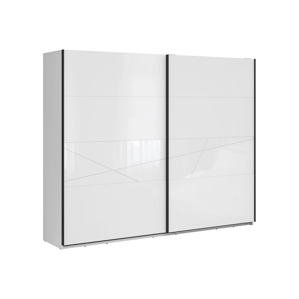 Dressing FORN, alb lucios, PAL melaminat, cu 2 usi, 270x58x219 cm