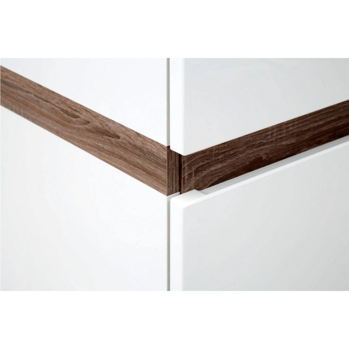 Dressing LYNATET TYP 23, alb lucios, PAL laminat, 219x59x209 cm