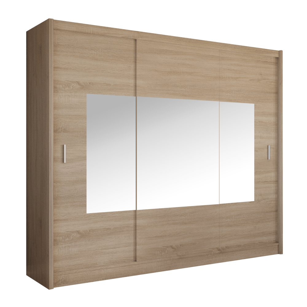 Dressing MADRYT, stejar sonoma, PAL melaminat, cu 3 usi, 250x61x215 cm