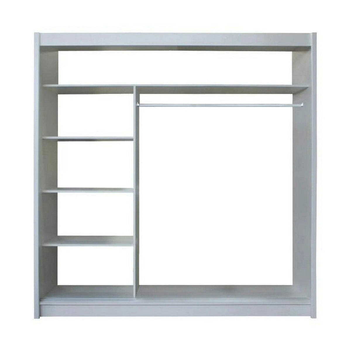 Dressing MERINA, stejar sonoma/gri, PAL melaminat, cu 2 usi, 203x60x215 cm