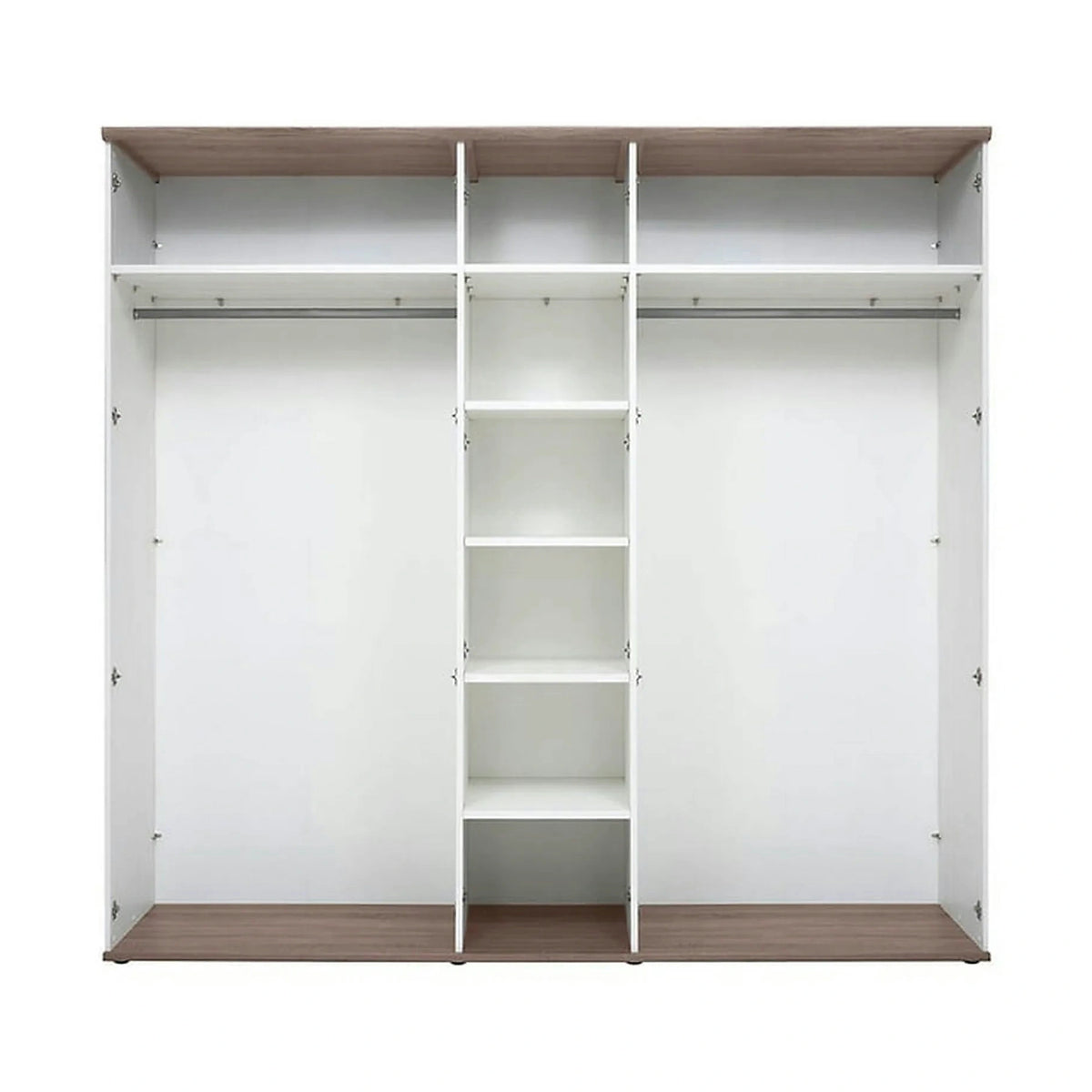 Dressing STOCKHOLM, pin alb andersen/stejar sonoma, PAL, cu 5 usi, 243x59x226 cm