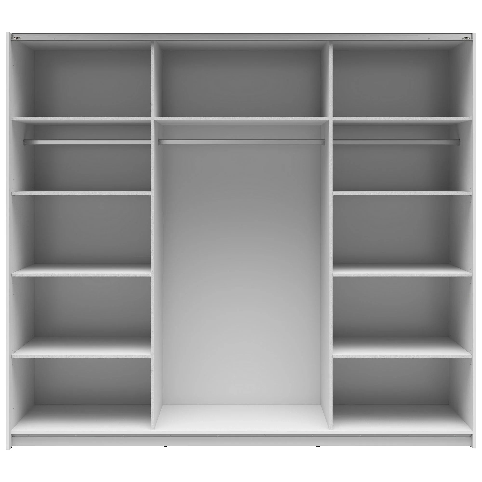 Dressing TETRIX, alb lucios/stejar sonoma, PAL, cu 2 usi, 220x60x196 cm