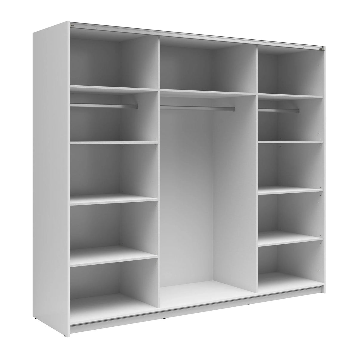 Dressing TETRIX, alb lucios/stejar sonoma, PAL, cu 2 usi, 220x60x196 cm