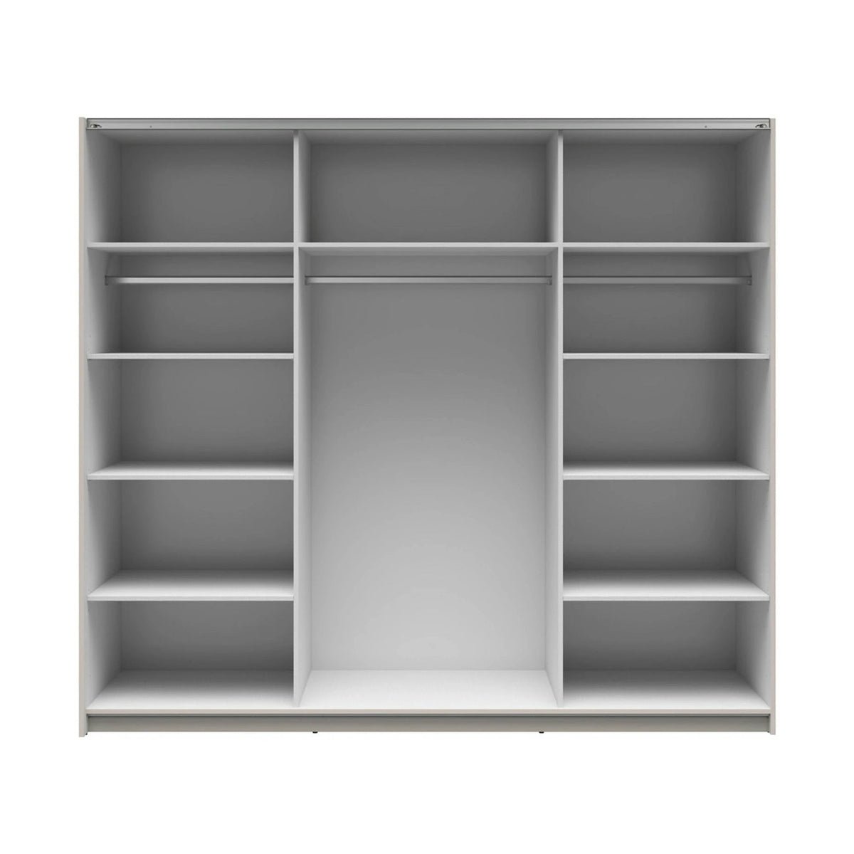 Dressing TETRIX, casmir, PAL, cu 2 usi si oglinda, 220x60x196 cm