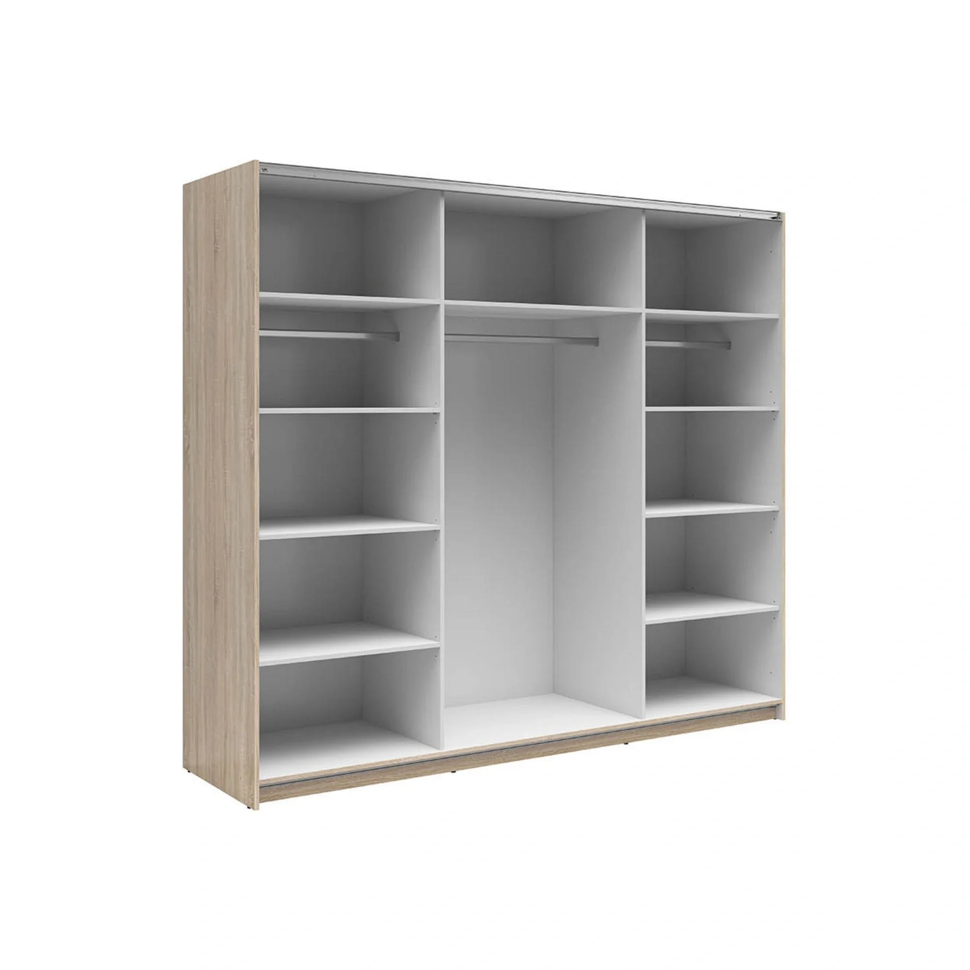 Dressing TETRIX, stejar sonoma, PAL, cu 2 usi, 220x60x196 cm