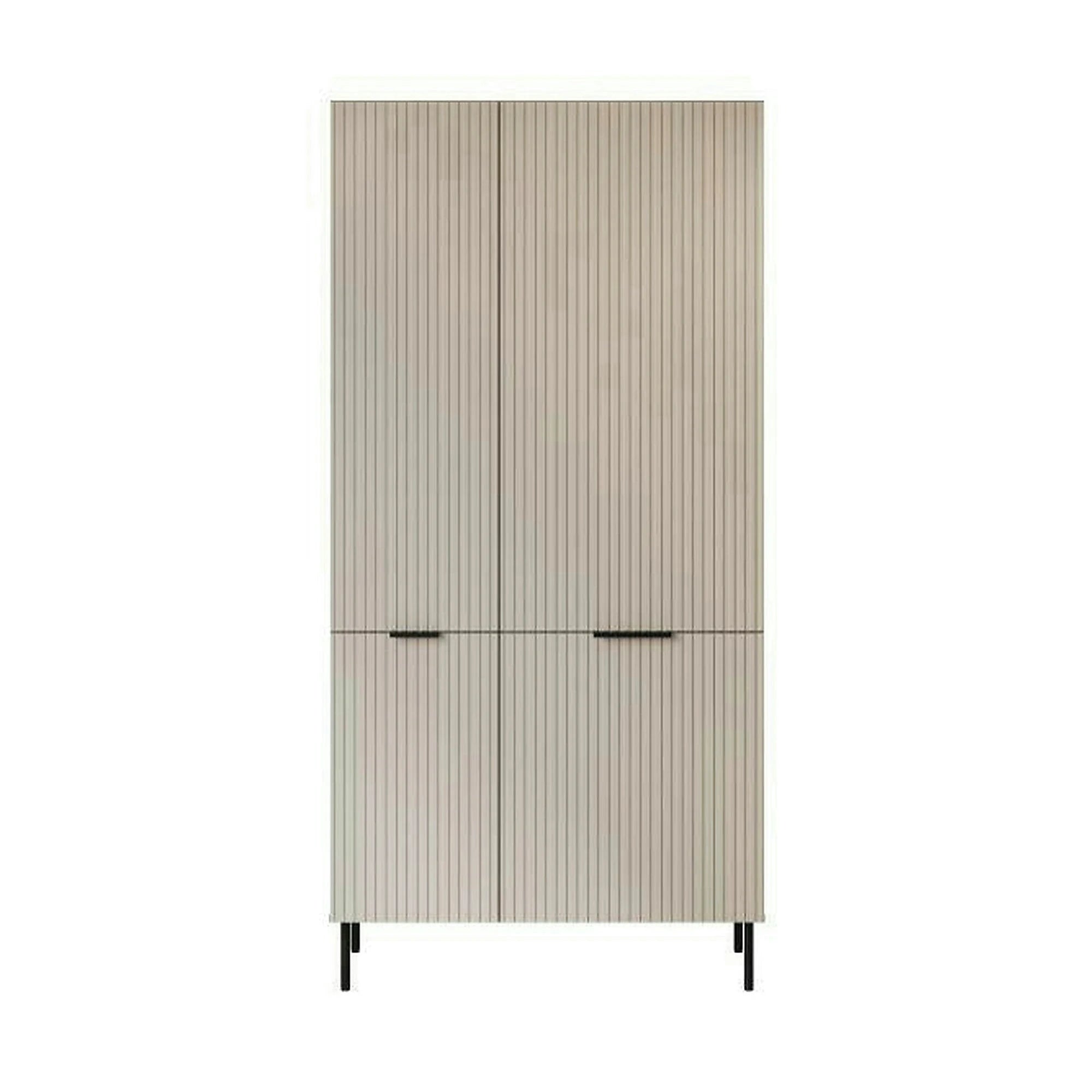 Dulap ALMERA TYP5, nuc/casmir, PAL laminat, cu 2 usi, 90x52x185 cm