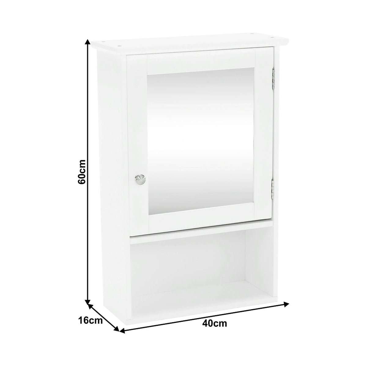 Dulap ATENE TYPUL 2, alb, cu o usa, 40x24x60 cm