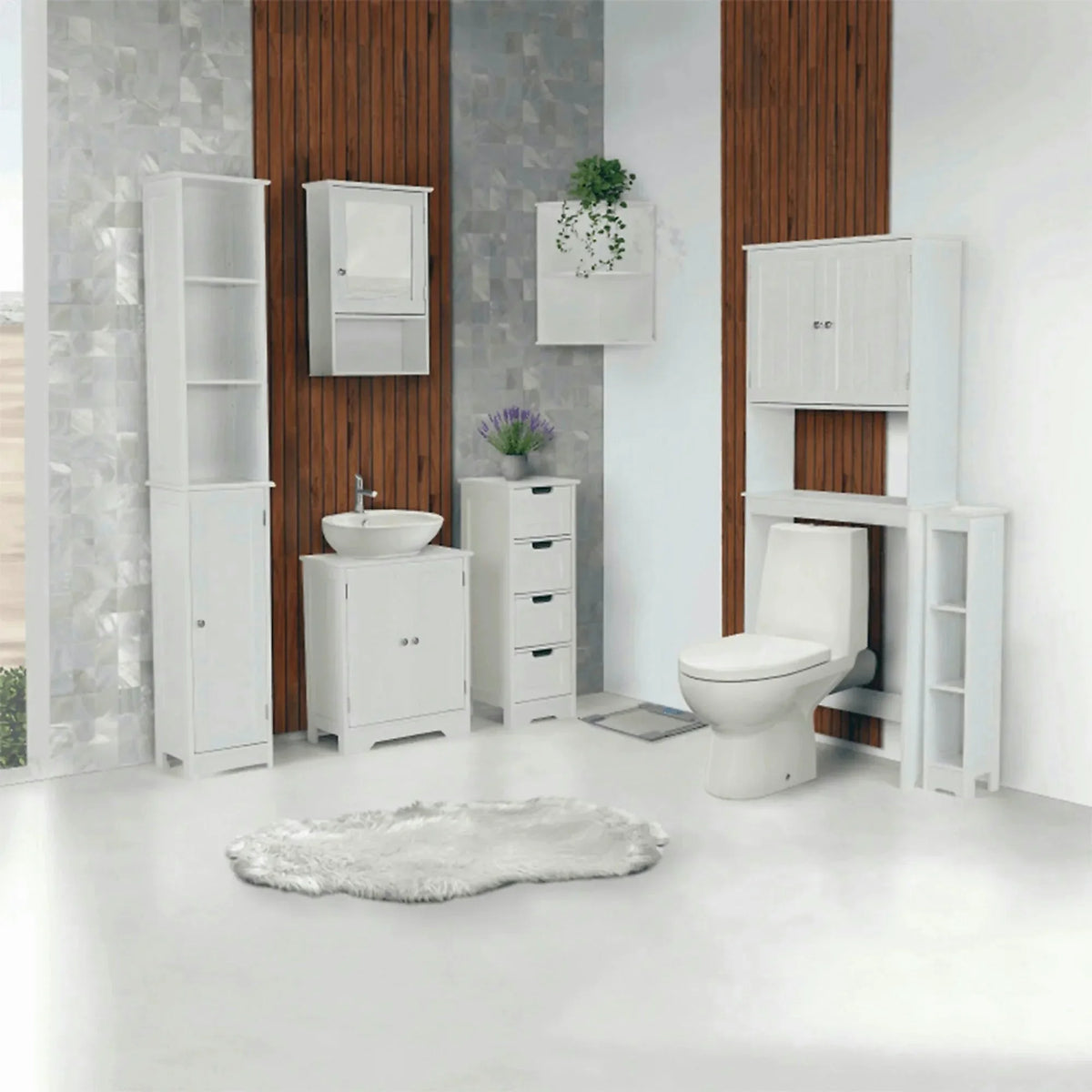 Dulap ATENE TYPUL 3, alb, cu 2 usi, 50x25x60 cm