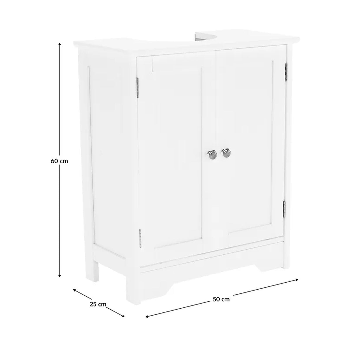 Dulap ATENE TYPUL 3, alb, cu 2 usi, 50x25x60 cm