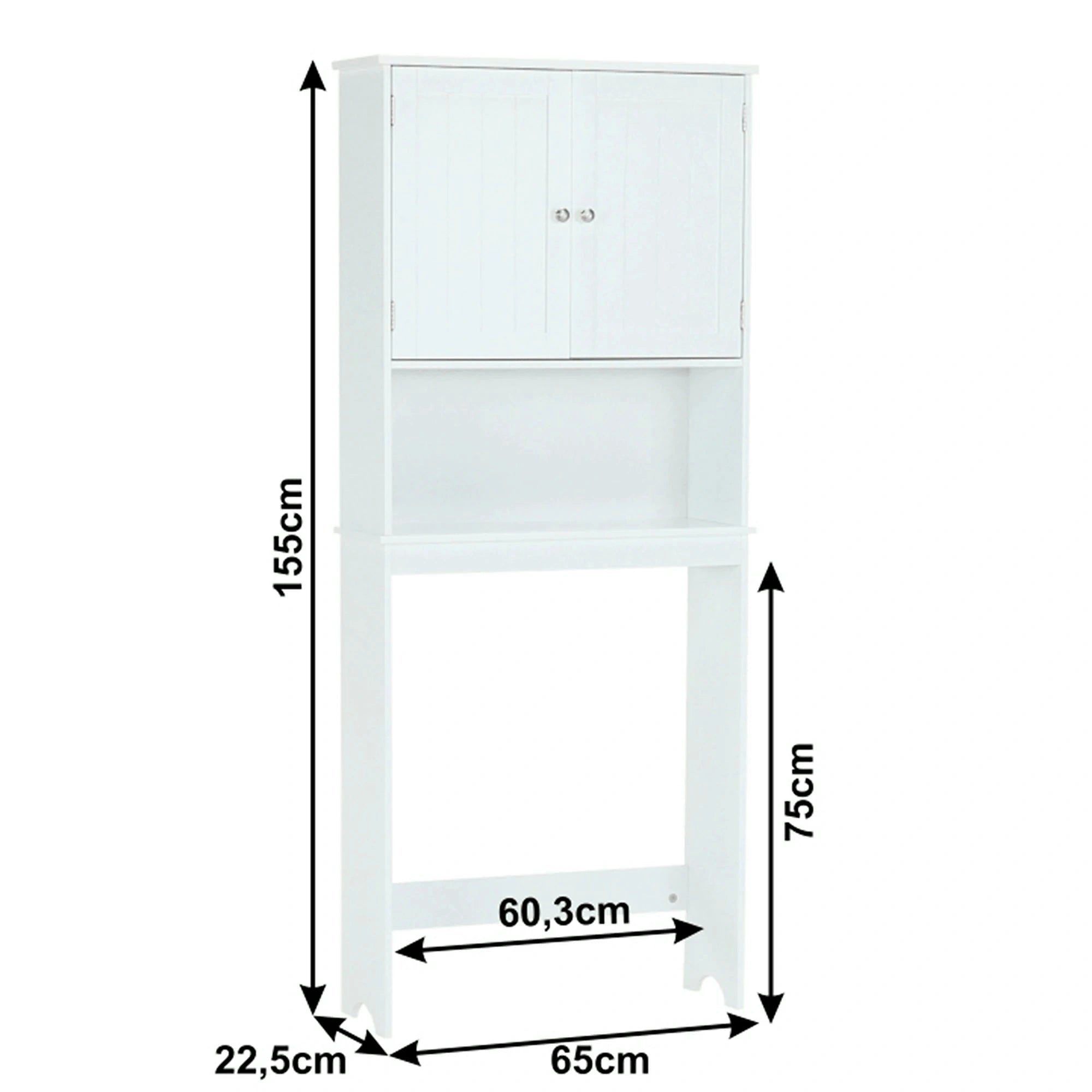 Dulap ATENE TYPUL 5, alb, cu 2 usi, 65x23x155 cm