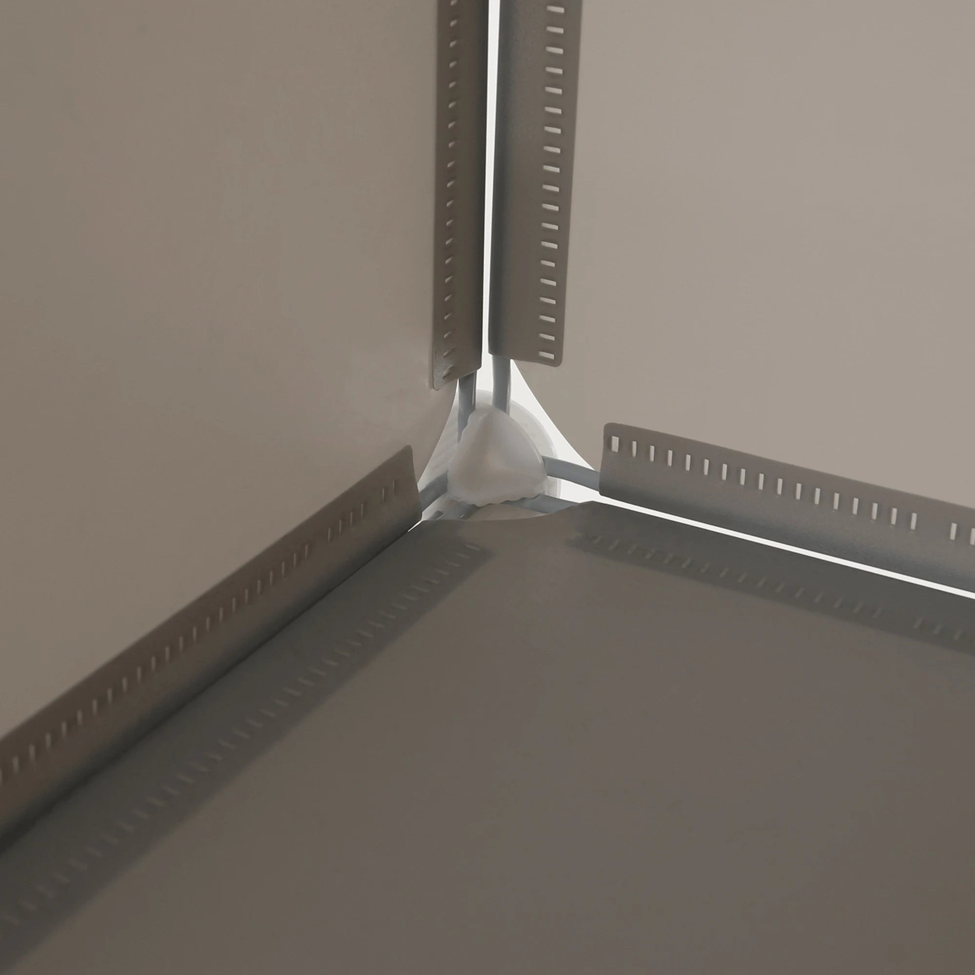 Dulap ATREY, gri, metal/plastic, cu 8 usi, 74x37x148 cm