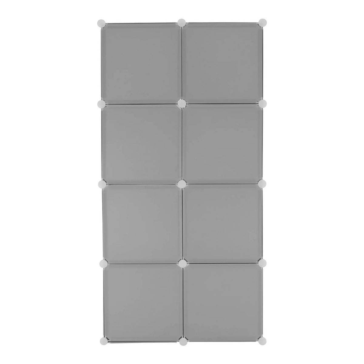 Dulap ATREY, gri, metal/plastic, cu 8 usi, 74x37x148 cm