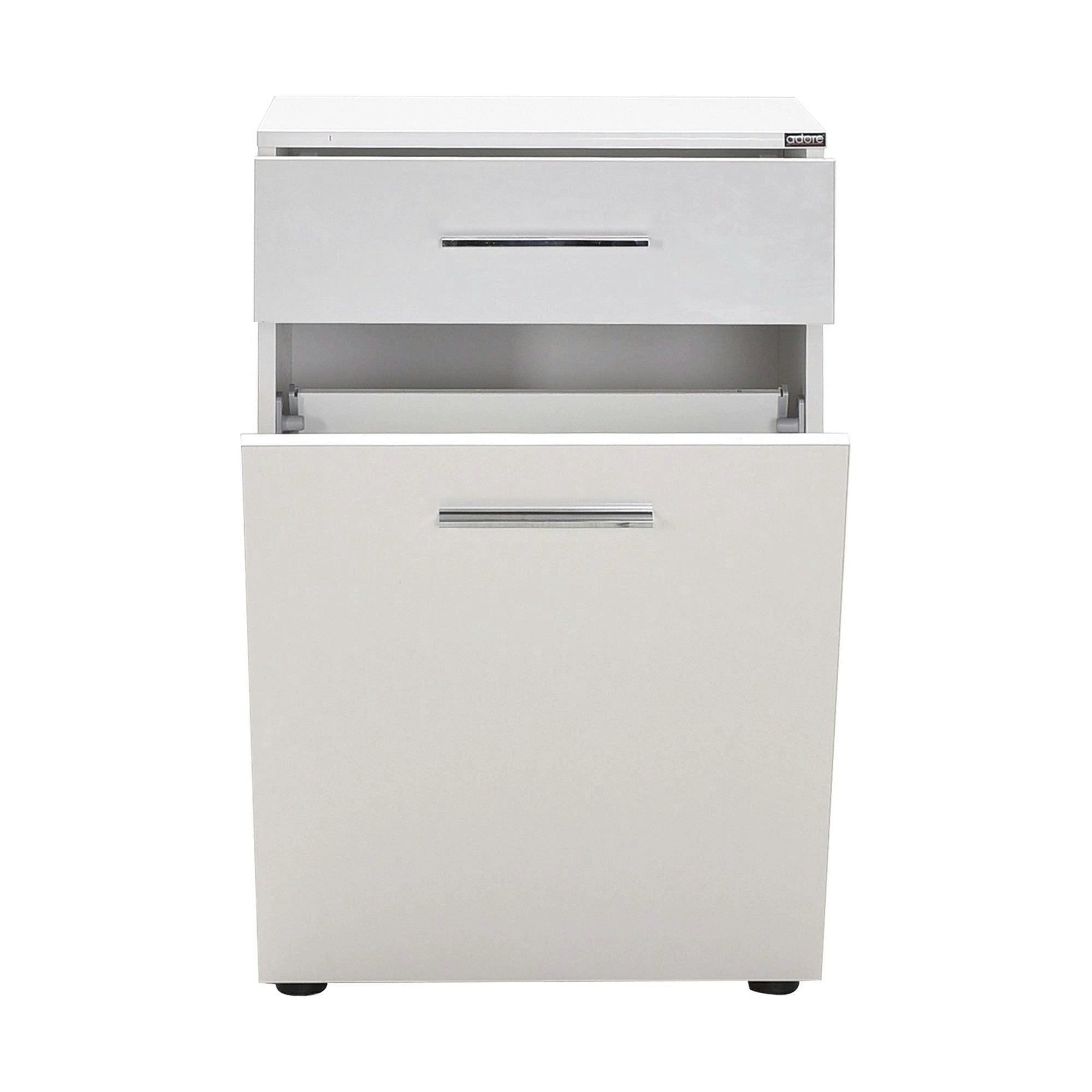 Dulap baie ADR-611-PP-1, alb, PAL melaminat, cu o usa si un sertar, 52x38x83 cm