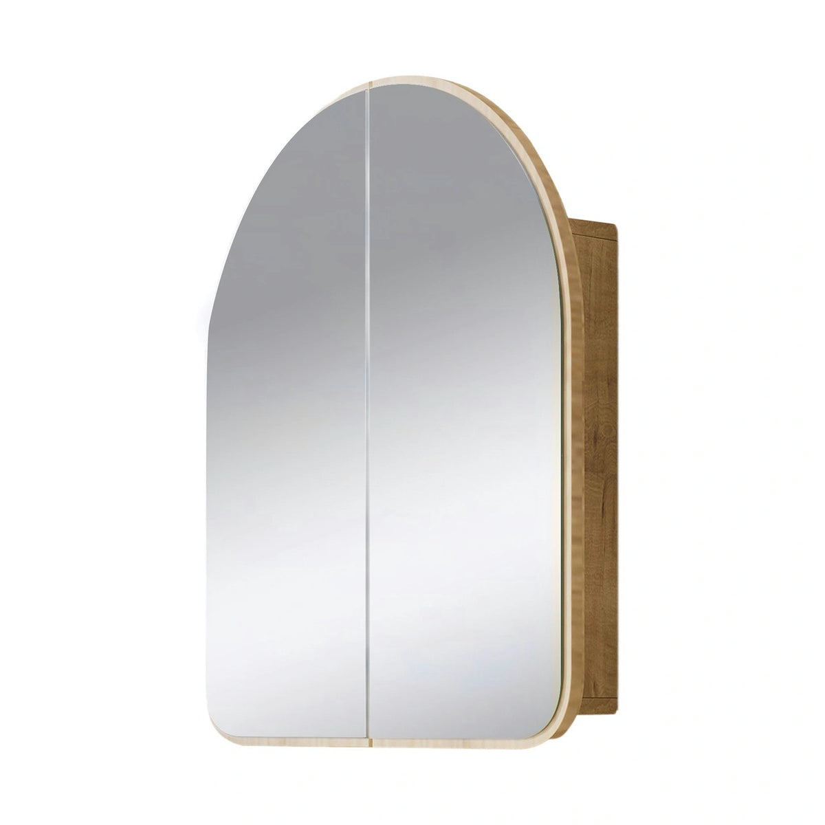 Dulap baie HOPE CABINET, stejar inchis, PAL/sticla, cu 2 usi, 50x12x45 cm
