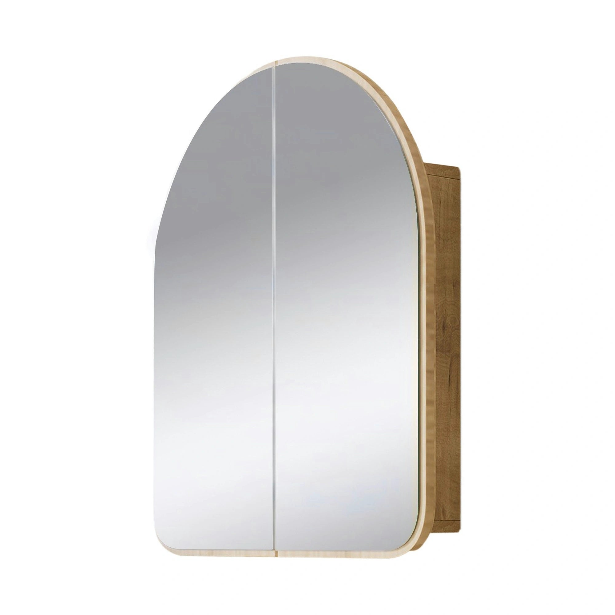 Dulap baie HOPE CABINET, stejar inchis, PAL/sticla, cu 2 usi, 50x12x45 cm
