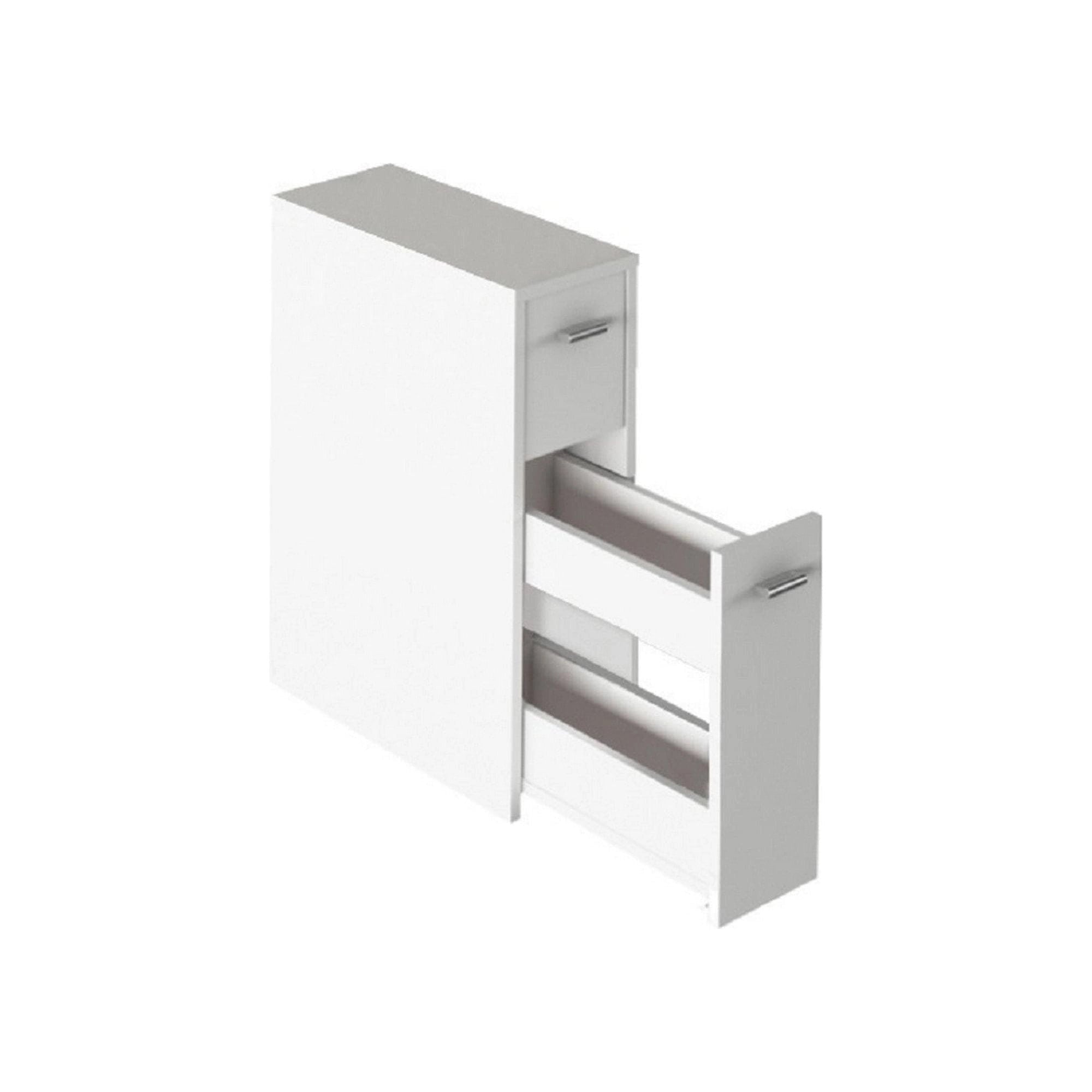 Dulap baie NATALI TYP 8, alb, DTD laminat, cu 2 sertare, 45x20x61 cm