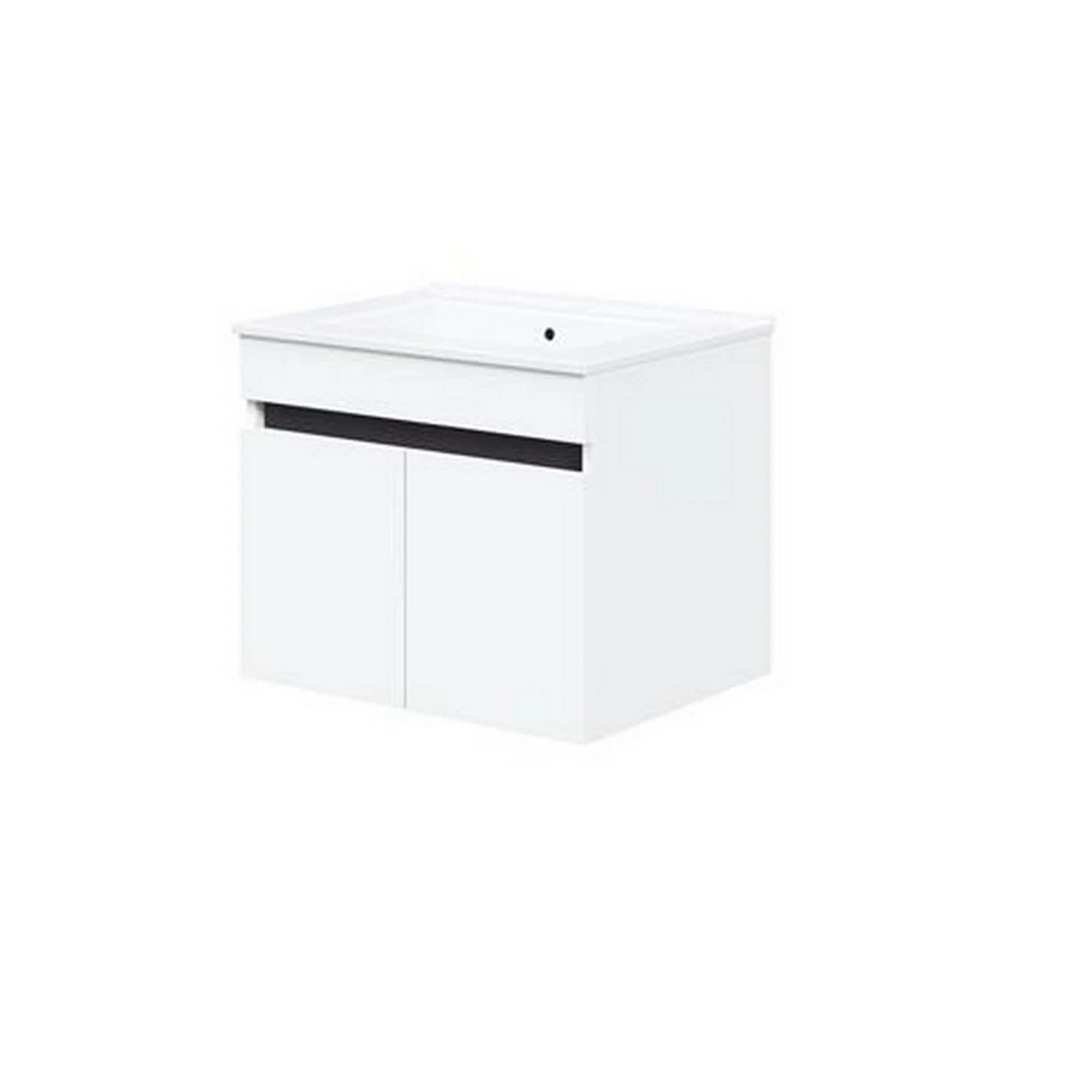 Dulap baie suspendat FIGARO, alb, PAL laminat, cu 2 usi, pentru lavoar, 60x46x48 cm