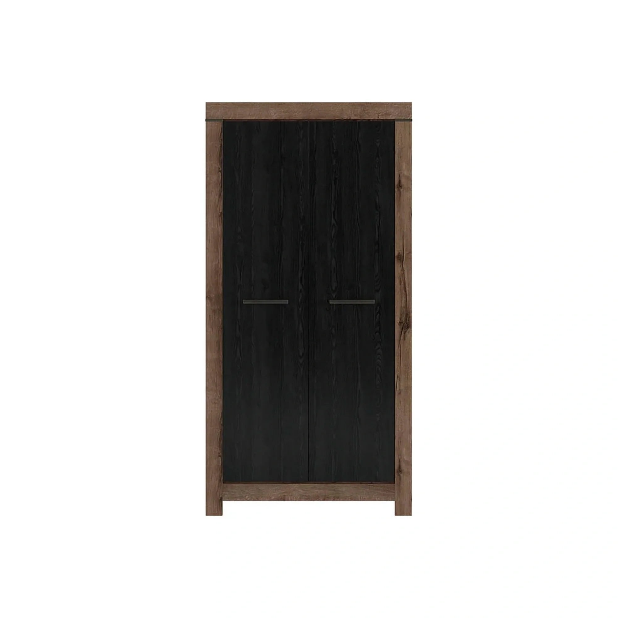 Dulap BALIN, negru/stejar, PAL, cu 2 usi, 98x55x195 cm