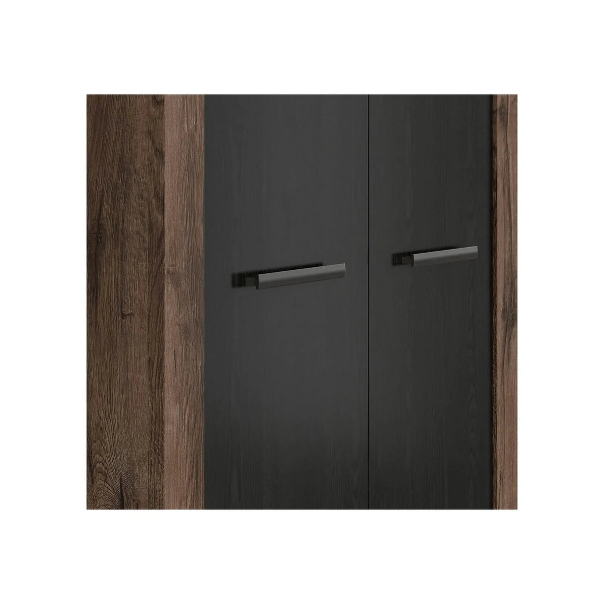 Dulap BALIN, negru/stejar, PAL, cu 2 usi, 98x55x195 cm